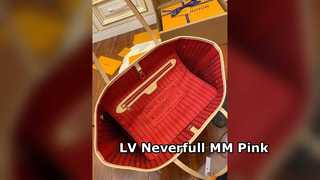 Louis Vuitton Neverfull MM Sac monogramme rose