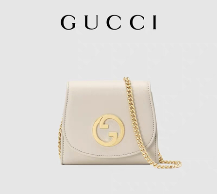 La coutume en cuir blanche a stigmatisé des sacs sac à main moyen de Blondie Gucci