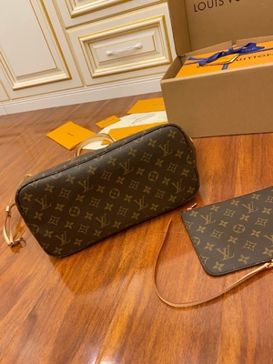 Cuir de catégorie A italien rose de Neverfull millimètre de toile de monogramme de Louis Vuitton Designer Monogram Bag