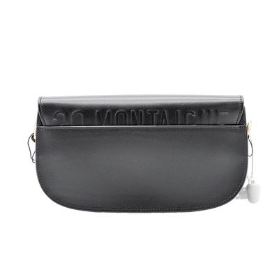 Sac noir Dior Bobby East West Bag Hobo de bride de selle de cuir de vachette