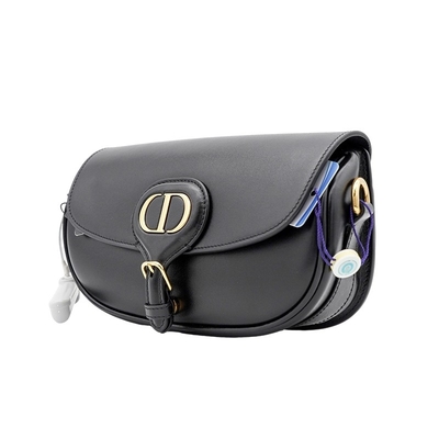 Sac noir Dior Bobby East West Bag Hobo de bride de selle de cuir de vachette