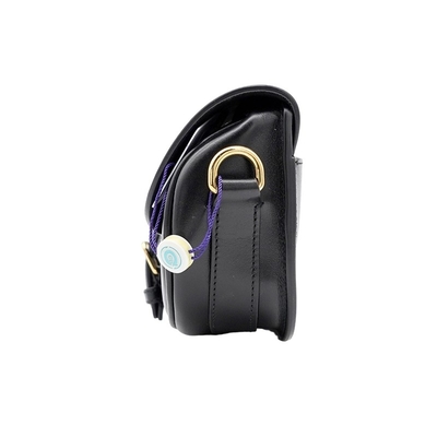 Sac noir Dior Bobby East West Bag Hobo de bride de selle de cuir de vachette