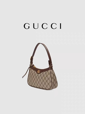 Sac d'épaule pour les aisselles en cuir de petite toile suprême de GG GUCCI Ophidia