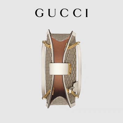 La toile suprême de milieu de sac d'épaule de cadenas de GG Gucci a adapté aux besoins du client
