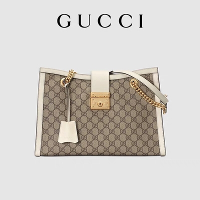 La toile suprême de milieu de sac d'épaule de cadenas de GG Gucci a adapté aux besoins du client