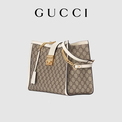 La toile suprême de milieu de sac d'épaule de cadenas de GG Gucci a adapté aux besoins du client