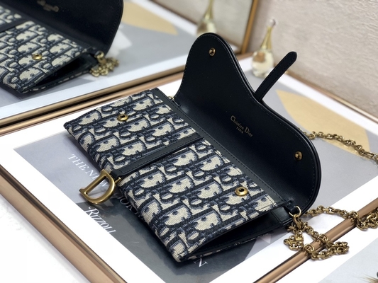 L'OEM a stigmatisé la selle long Dior Oblique Jacquard Pouch Wallet