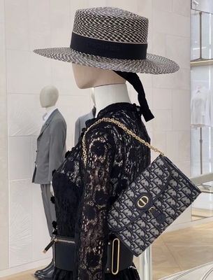 L'OEM a stigmatisé la selle long Dior Oblique Jacquard Pouch Wallet
