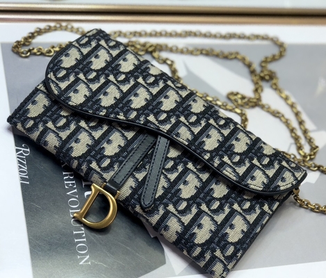 L'OEM a stigmatisé la selle long Dior Oblique Jacquard Pouch Wallet