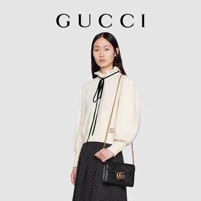 Sac d'épaule de GG Marmont Marmont Matelassé Mini Bag Flap