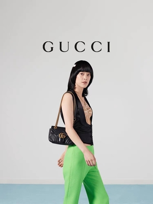 Sac d'épaule de GG Marmont Marmont Matelassé Mini Bag Flap