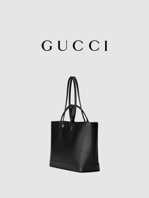 GUCCI Ophidia a stigmatisé le sac d'épaule petit noir en cuir granuleux moyen