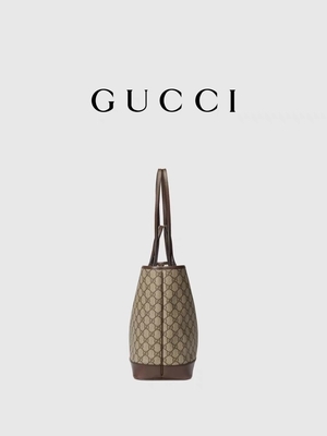 GUCCI Ophidia a stigmatisé le sac d'épaule petit noir en cuir granuleux moyen