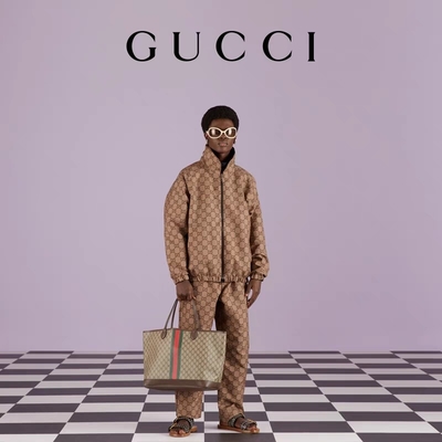 Sac de Brown Gucci Ophidia des femmes marquées petit Tote Ebony moyennement grand