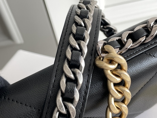 L'or Preloved d'agneau a stigmatisé le sac d'aileron de Chanel 19 de sac mini OEM