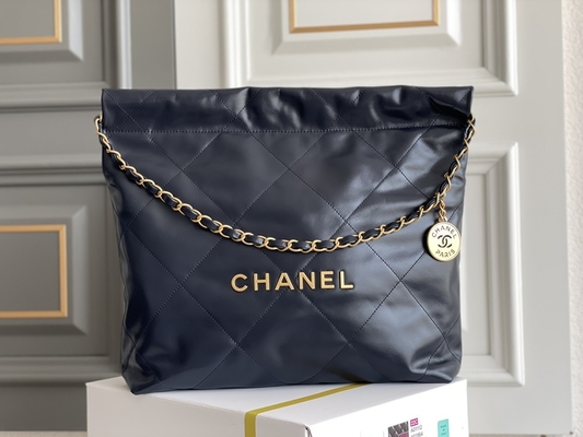 marine Chanel 22&quot; du cuir de vachette 22S ODM de sac à main de sac de déchets petit »