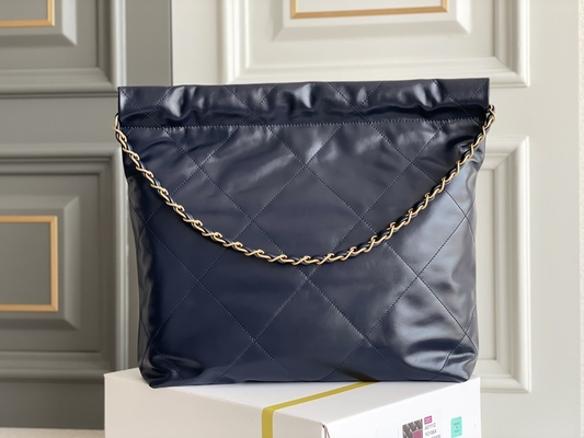 marine Chanel 22&quot; du cuir de vachette 22S ODM de sac à main de sac de déchets petit »