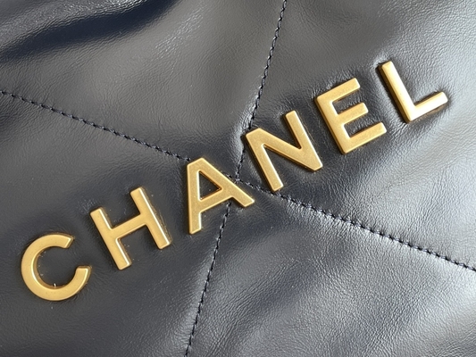 marine Chanel 22&quot; du cuir de vachette 22S ODM de sac à main de sac de déchets petit »