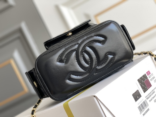 Cas marqué fait sur commande de vanité de Chanel 22K de sacs d'agneau poche multi
