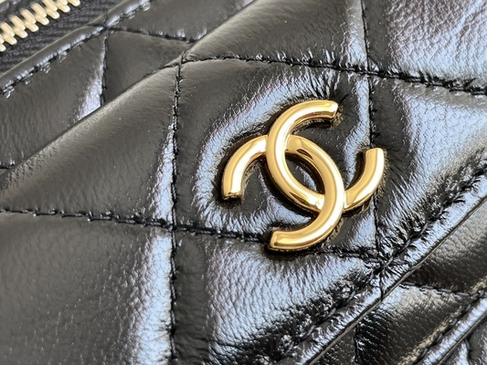 Cas marqué fait sur commande de vanité de Chanel 22K de sacs d'agneau poche multi