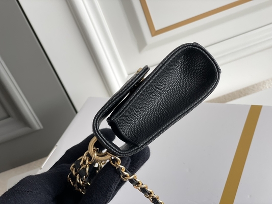 Sac en cuir classique AP3020 de Chanel 2way de grain du double C d'or
