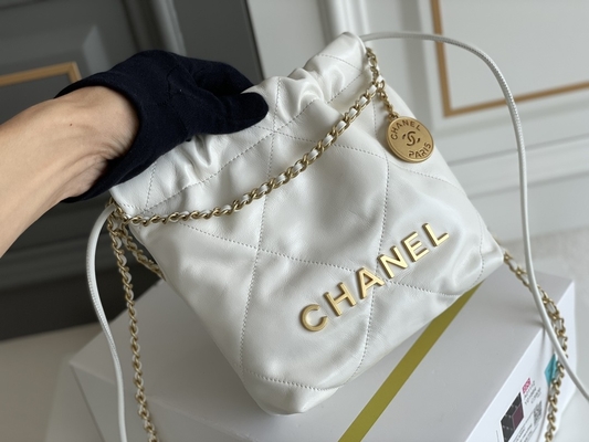 Jaune noir blanc de MINI rose du cuir de vachette 22S de Chanel Branded Ladies Handbag 22B