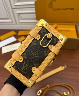 Valise latérale Presbyopic de sac du monogramme P.M. de tronc de Louis Vuitton BT de toile de Brown