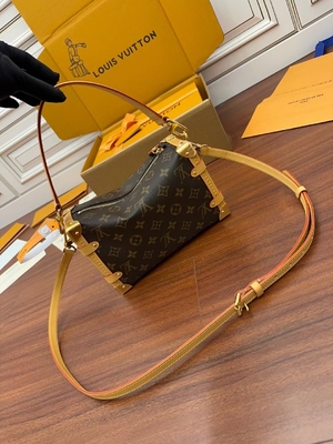 Valise latérale Presbyopic de sac du monogramme P.M. de tronc de Louis Vuitton BT de toile de Brown