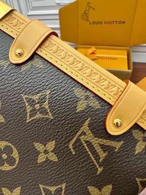 Valise latérale Presbyopic de sac du monogramme P.M. de tronc de Louis Vuitton BT de toile de Brown