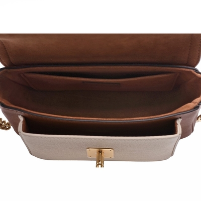 Sac tendre granuleux Brown de Monogram Bag BT Lockme de concepteur de cuir de vachette