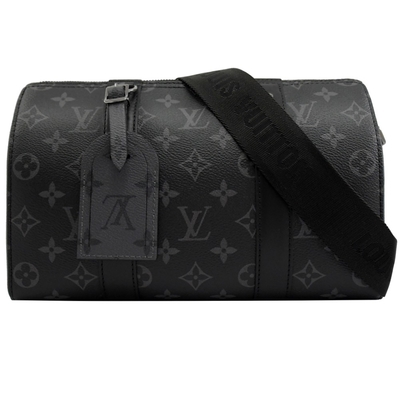Croix classique de toile de jacquard de sac de la VILLE KEEPALL de l'éclipse BT de monogramme - sac de Boston de corps