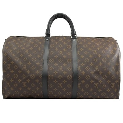 Macassar a enduit la toile BT Keepall BandoulièRe 55 Louis Vuitton M56714