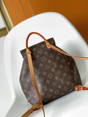 Charme détachable BT Montsouris P.M. d'ombre de monogramme de sac à dos en cuir du veau