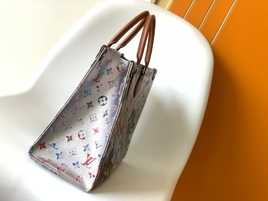 OEM Louis Vuitton Onthego Empreinte Silver floral a enduit la toile Tote Bag