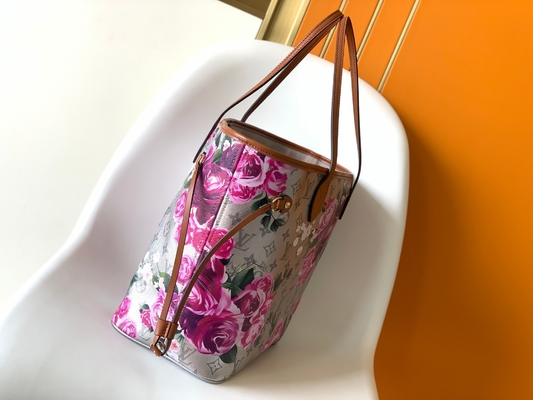 Argent floral Louis Vuitton Large Never Full M21352 de modèle