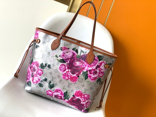 Argent floral Louis Vuitton Large Never Full M21352 de modèle
