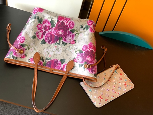 Argent floral Louis Vuitton Large Never Full M21352 de modèle