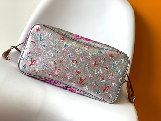 Argent floral Louis Vuitton Large Never Full M21352 de modèle