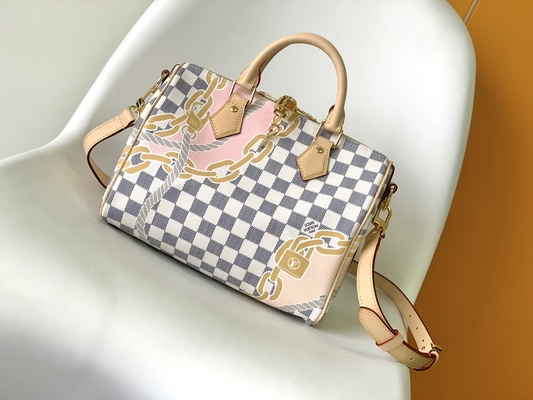 Toile enduite Louis Vuitton Damier Azur rapide 25 M46390