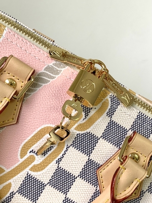 Toile enduite Louis Vuitton Damier Azur rapide 25 M46390