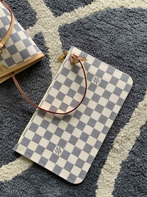 Le Tahiti a limité les sacs marqués faits sur commande Louis Vuitton Neverfull à carreaux millimètre