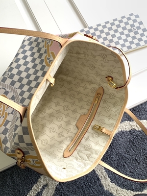 Le Tahiti a limité les sacs marqués faits sur commande Louis Vuitton Neverfull à carreaux millimètre