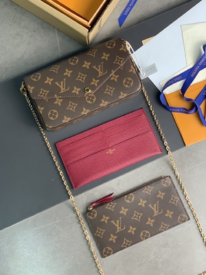 Mini doublure fuchsia de BT Felicie Pochette Monogram Bag Wallet