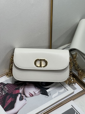 Coutume en cuir blanche de sac de dames Dior Micro Montaigne 30