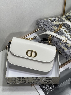 Coutume en cuir blanche de sac de dames Dior Micro Montaigne 30