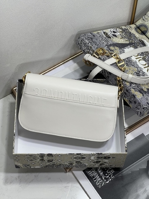 Coutume en cuir blanche de sac de dames Dior Micro Montaigne 30