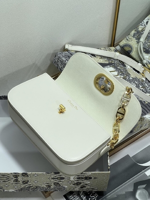 Coutume en cuir blanche de sac de dames Dior Micro Montaigne 30