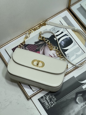 Coutume en cuir blanche de sac de dames Dior Micro Montaigne 30