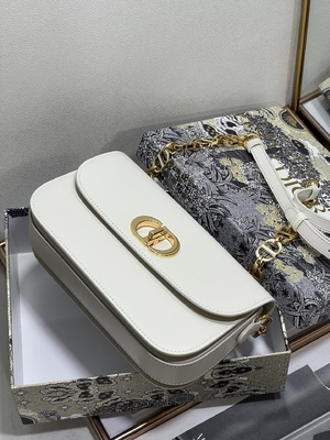 Coutume en cuir blanche de sac de dames Dior Micro Montaigne 30