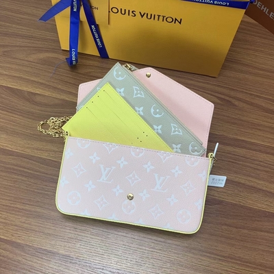 Ressort blanc de sac de Pochette Felicie BT dans le monogramme Empreinte de ville